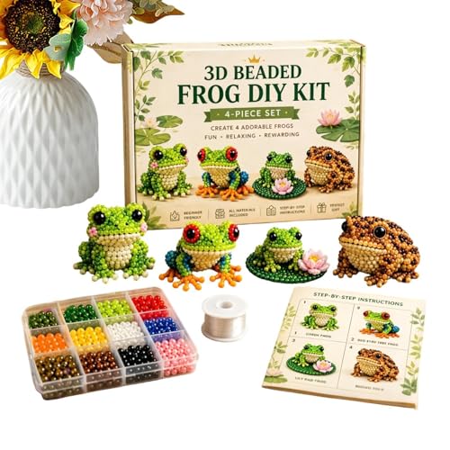 Kit para crear abalorios de rana DIY con 4 piezas de decoración 1