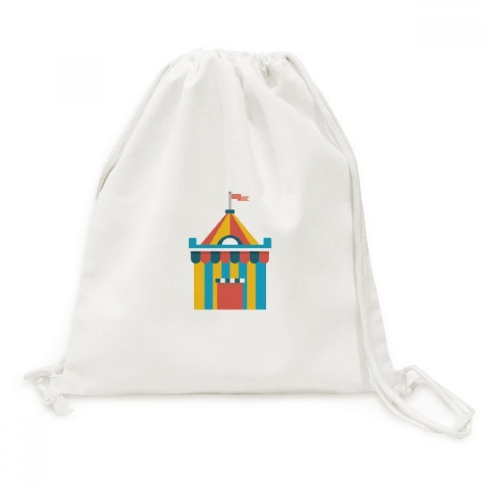 Sac à dos à cordon en toile imprimée pour le shopping de vacances - 5