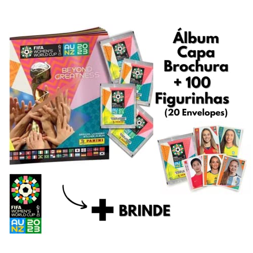 Kit Com 1 Álbum Brochura Copa Do Mundo Feminina 2023 Austrália Nova Zelândia + 100 Figurinhas (20 En