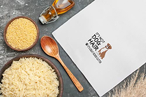 It's Not Dog Hair It's Great Boxer Glitter Kitchen Towels Dishcloths 24"X16",Funny Puppy Dog Dish Towels Bath Towels Hand Towels,Gifts For Dog Lovers Girls Women,Great Boxer Mom Gifts #TOP2