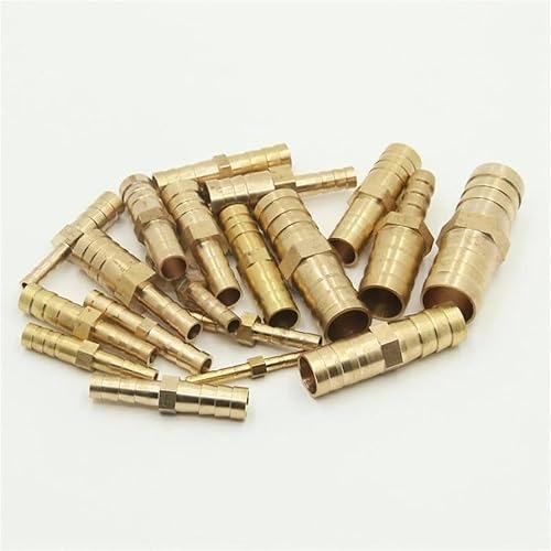 Brass Metal Straight Hose Joiner Barbed Connector Air Fuel Water Pipe Gas Tubing (16Mm To 19Mm)