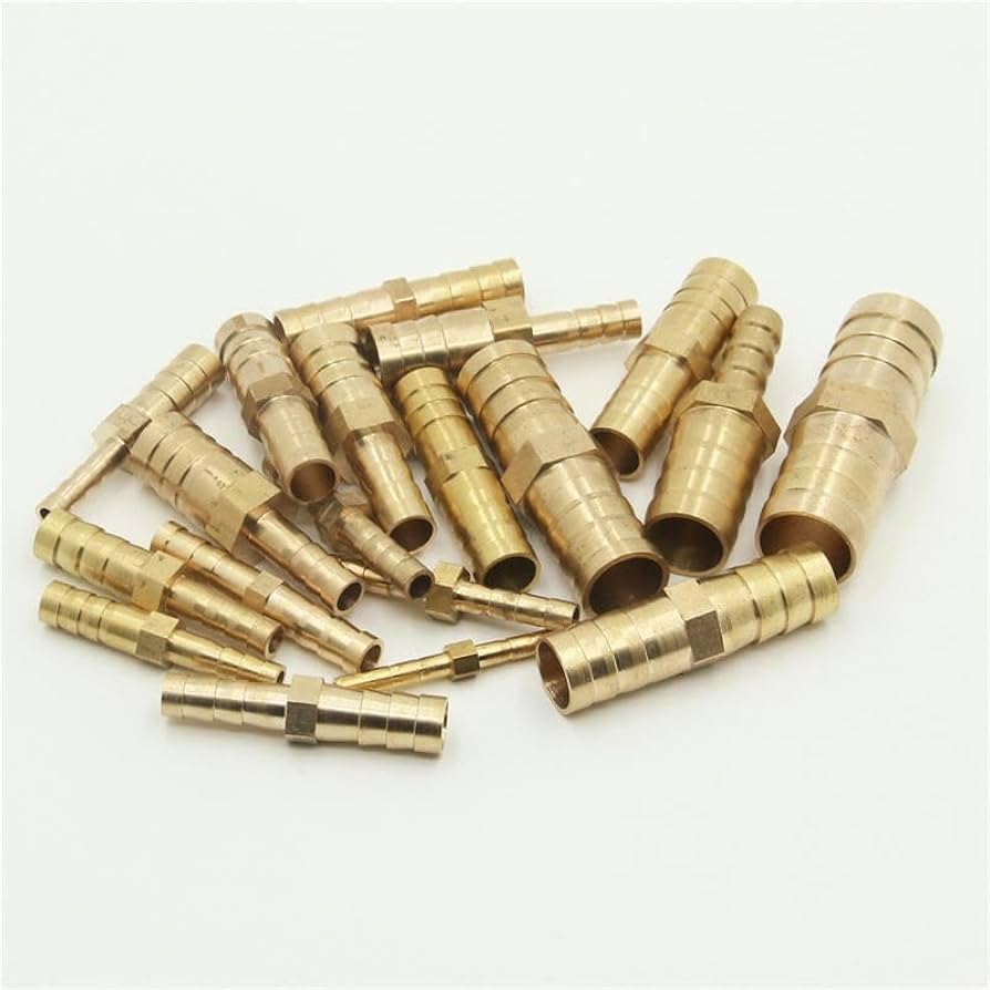 Metal Brass Straight Hose Joiner Barbed Connector Air Fuel Water Pipe Gas Tubing (8MM to 19MM)