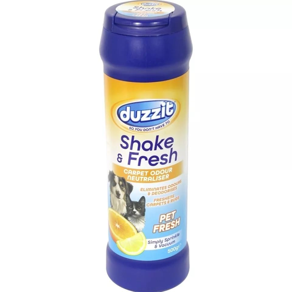 Duzzit SHAKE & FRESH - Neutralizador de olores de alfombras - Aroma fresco para mascotas - 500 g (1)