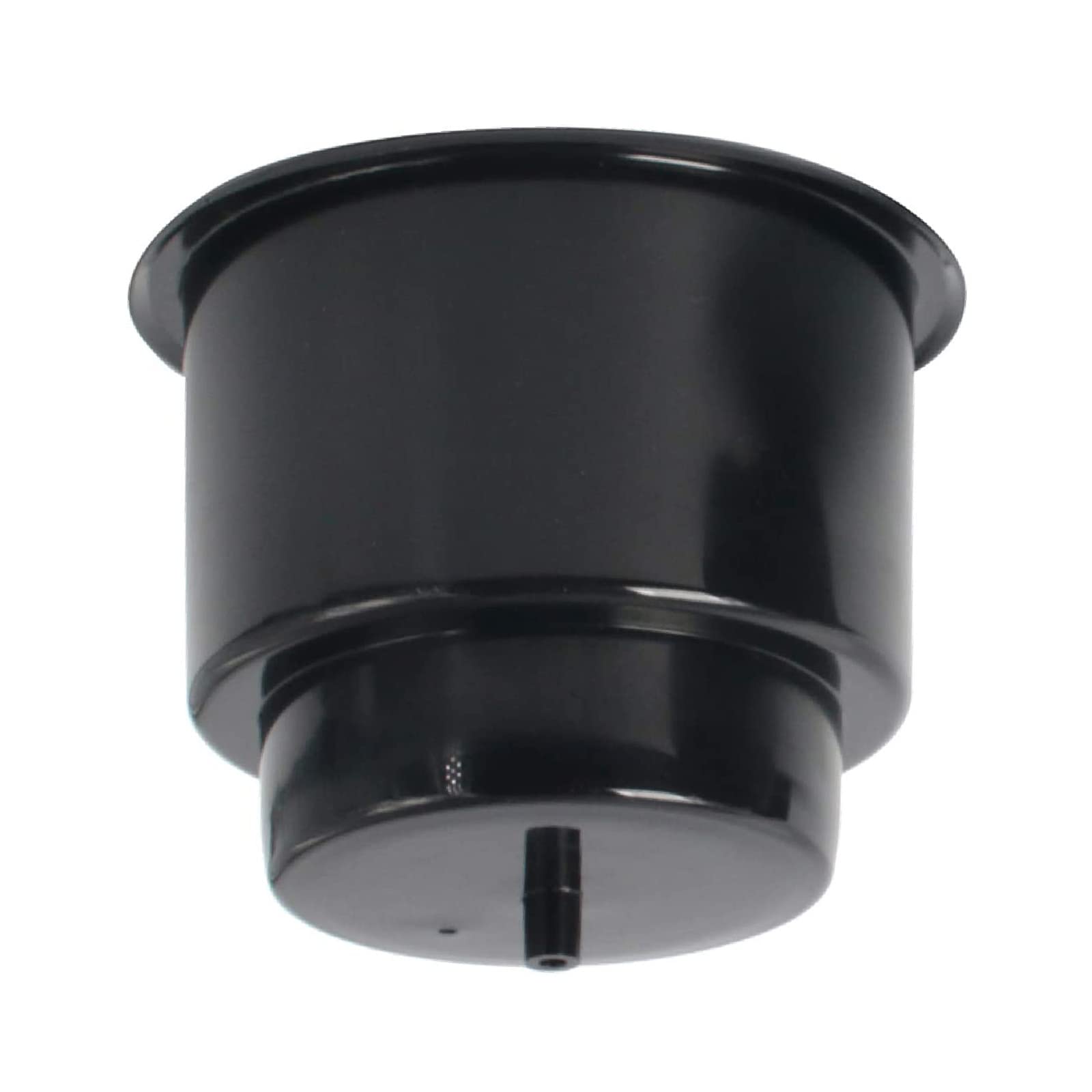 NovelBee Lot de 12 porte-gobelets encastrés en plastique noir avec bonde pour bateau, camion, voiture, camping-car
