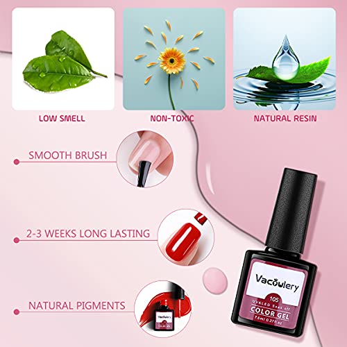 UV Gel Nagellack Set 23 Stück 7.5ml Gel Nail Polish mit Unterlack Überlack Mattem Decklack UV Farbgel für Nailart Salon… – Bild 6