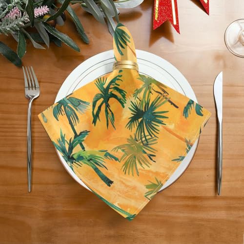 Servilletas de Tela Summer Orange Tropical Trees 20x20 in Pack 6 miniatura 2