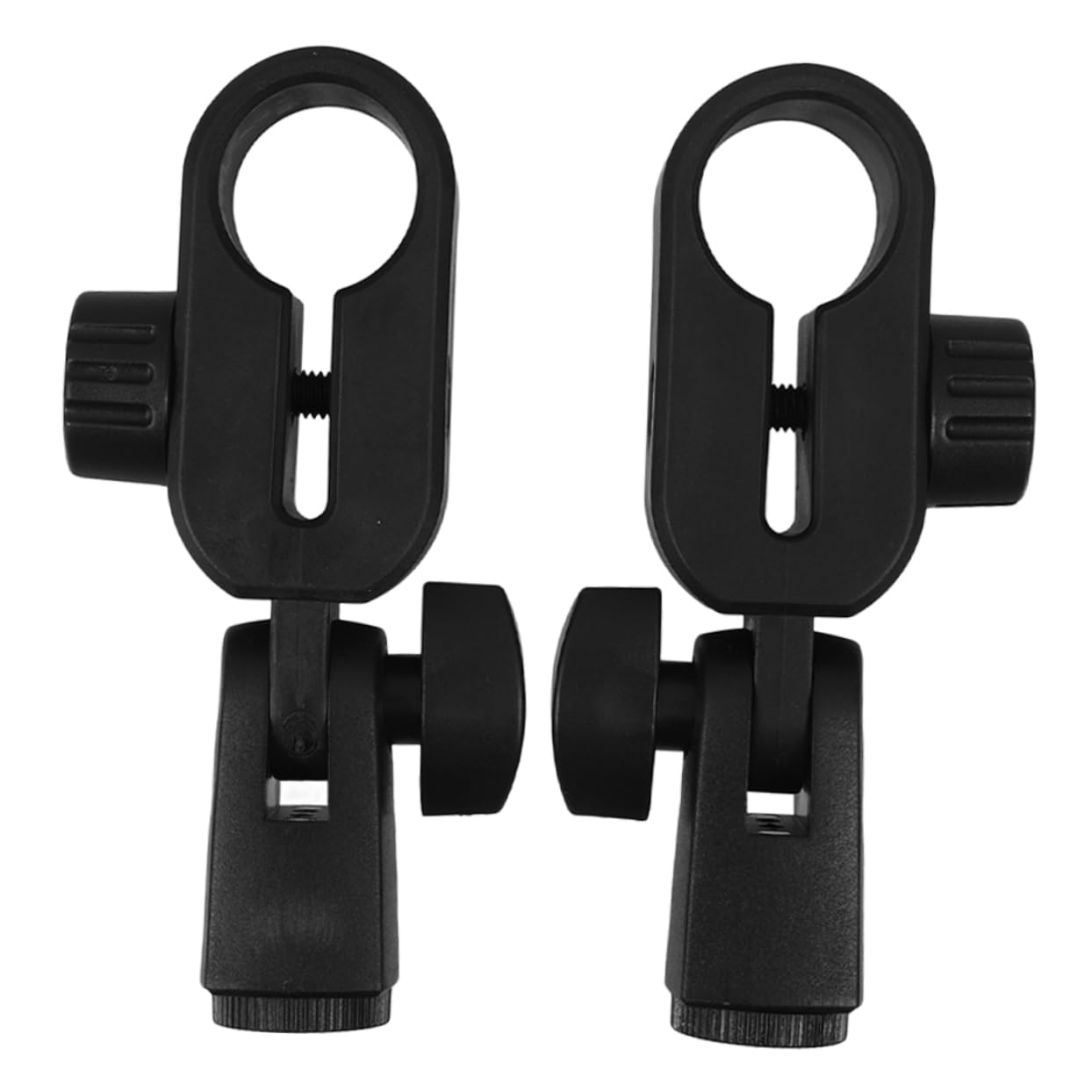 TOGEVAL 2pcs Microphone Clip Holders Durable Plastic Mic Clamps for Easy Installation Strong Grip for Ktv Concerts and Stage Performances