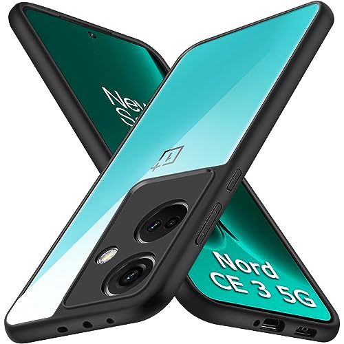 Image of TheGiftKart Hybrid Shockproof Back Cover Case for OnePlus Nord CE 3 5G | Camera Protection Module | Hard Back Cover Case for OnePlus Nord CE3 5G (PC & TPU, Transparent Clear Back, Black Sides)