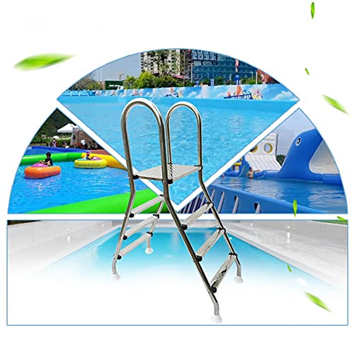 Escalera para piscina de acero inoxidable 165 cm miniatura 4
