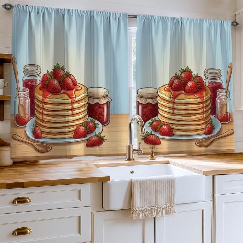Rideaux rustiques crêpes 106x114cm pour évier et cuisine