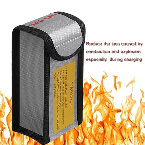 Fire Retardant Lipo Bags, Battery Packs for Charging and Storage Battery Protective Cover Bag Protective Case for Lipo Battery(Black) - Image 5