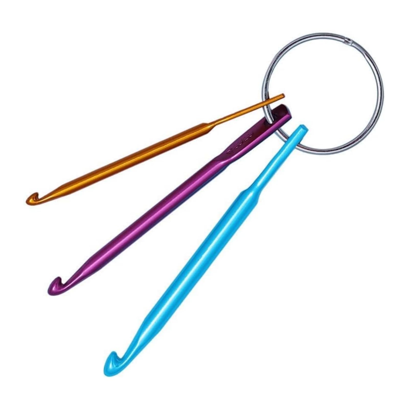 Pchnfei Silver Aluminum Knit Needle Crochet Hook Needle Keychain Keyring| Convenient And Attractive Knitting And Crochet