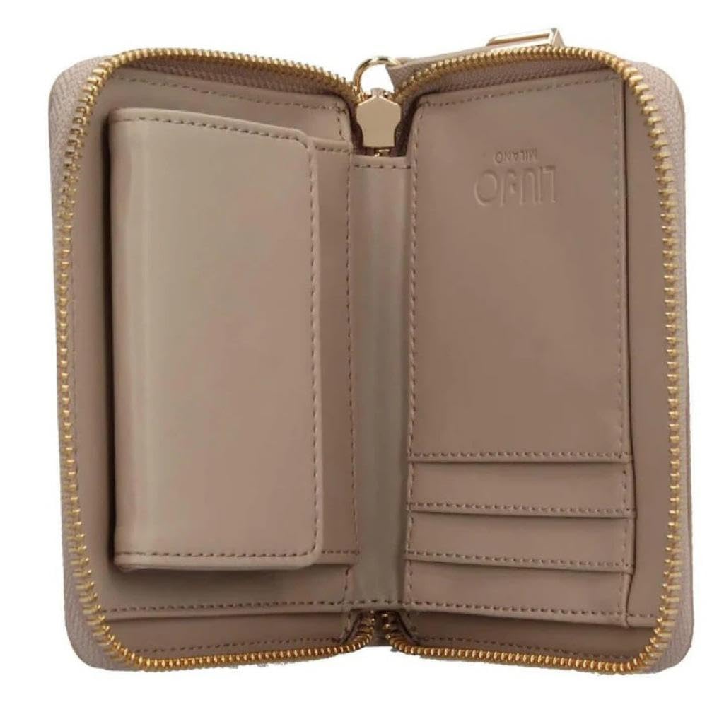 Liu Jo Cartera Compacta, 12,5 x 10 x 2,5 cm, Camel, Cierre con Cremallera