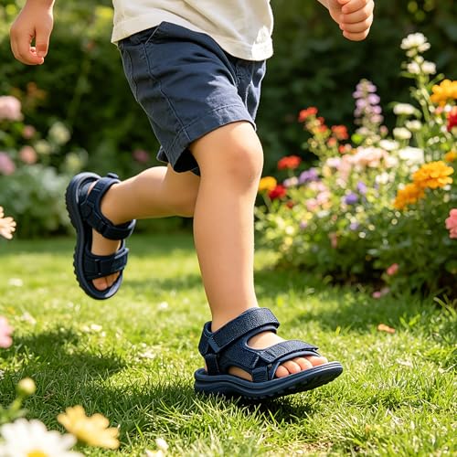 Image of vibdiv Boys Girls Sandals Open-Toe Summer Outdoor Unisex Child Sport Sandals Athletic Lightweight(Toddler /Little Kid /Big Kid)