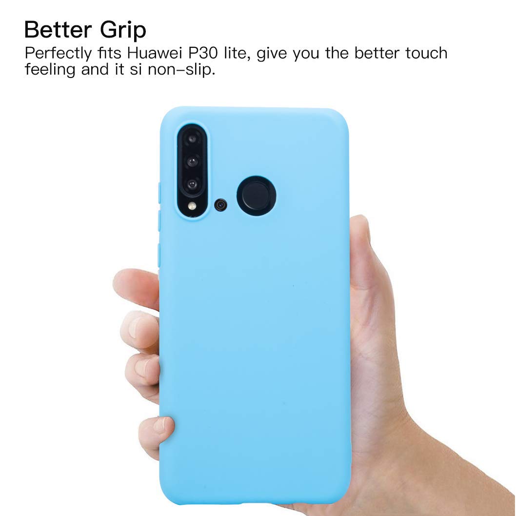 Meeter 7 Custodie In Silcone TPU Per Huawei P20 Lite 2019 / Nova 5I - Colori Vari (Nero, Blu Scuro, Rosso, Lavanda, Rosa, Blu, Giallo) - Morbide E Antigraffio - 4