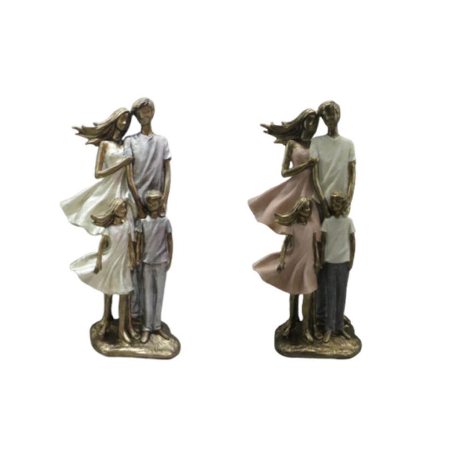 DKD Home Decor Decorative Figurine 17 x 10.5 x 35 cm Multicolour Family (2 Units)