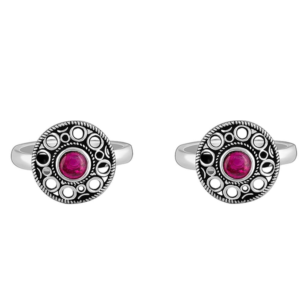 925 Oxidised Silver Twilight Toe Rings, Adjustable| Toe Rings for Women and Girls | With Certificate of Authenticity and 925 Stamp | 6 Month Warranty