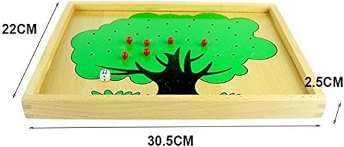 Miniatura 4 de DANNI Montessori Niños Matemáticas Ayudas de enseñanza Montessori Baby Wood Apple Tree Box Toy Number Matching Wood Math Count Educación Juguetes