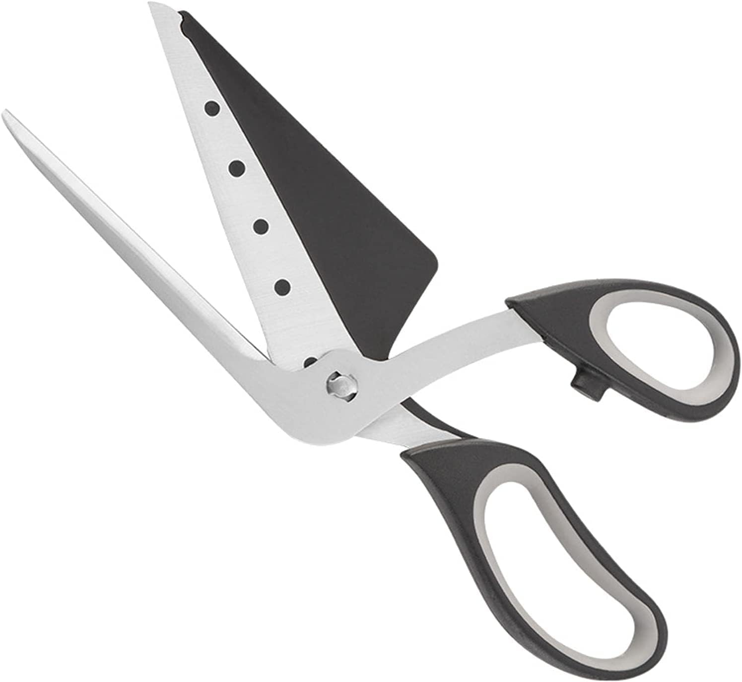 ピザカッター ピザはさみ 二合一 ピザシャベル ステンレス ピザナイフ ピザピール ピザ 切り分け ピザ切り 好み焼きカット 衛生的 抗菌 抗高温 耐熱 耐久性 パン屋 台所 キッチン用品 売れ筋介護用品も