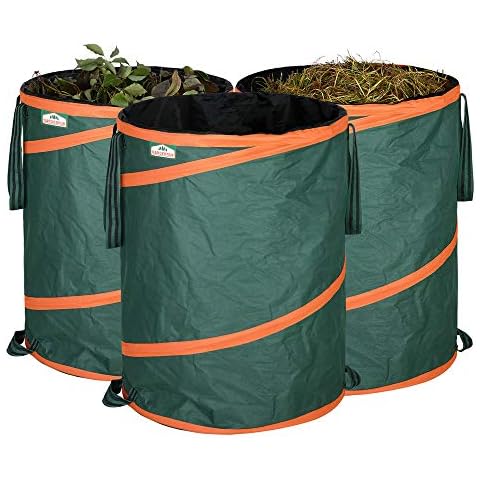 GARDEBRUK 3x Pop Up Garden Waste Bag Set Size Choice (165 L) Cover