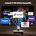[Native 1080P FHD/KI-Visuelle Kalibrierung] Smart Beamer Dolby Audio, 600 ANSI Lumen, Mini Projektor 4K Unterstützung, Autofokus&Keystone, Android 11, tragbarer Projector mit WiFi 6 und Bluetooth 5.4