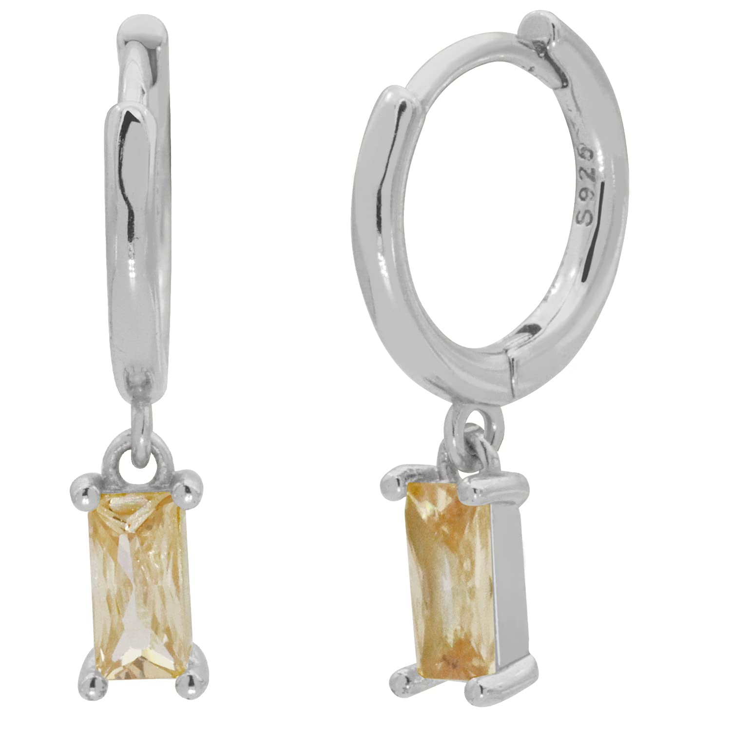 LIHELEIS925 Plata Pendientes Aros Pequeños de Circonita Cúbica, Pendientes Mujer Plata Oro Cartílago Huggies de Regalo Navidad