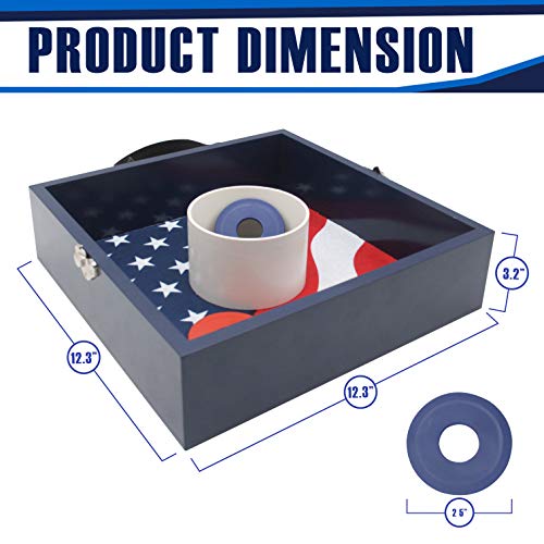 Flag Series Wooden Washer Toss Game Set Portable Washers Game Lawn Backyard Outdoor Games With 8 Metal Washers #TOP1