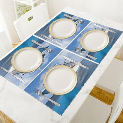 Sets de table bateau de croisière cuisine et salle à manger lavables