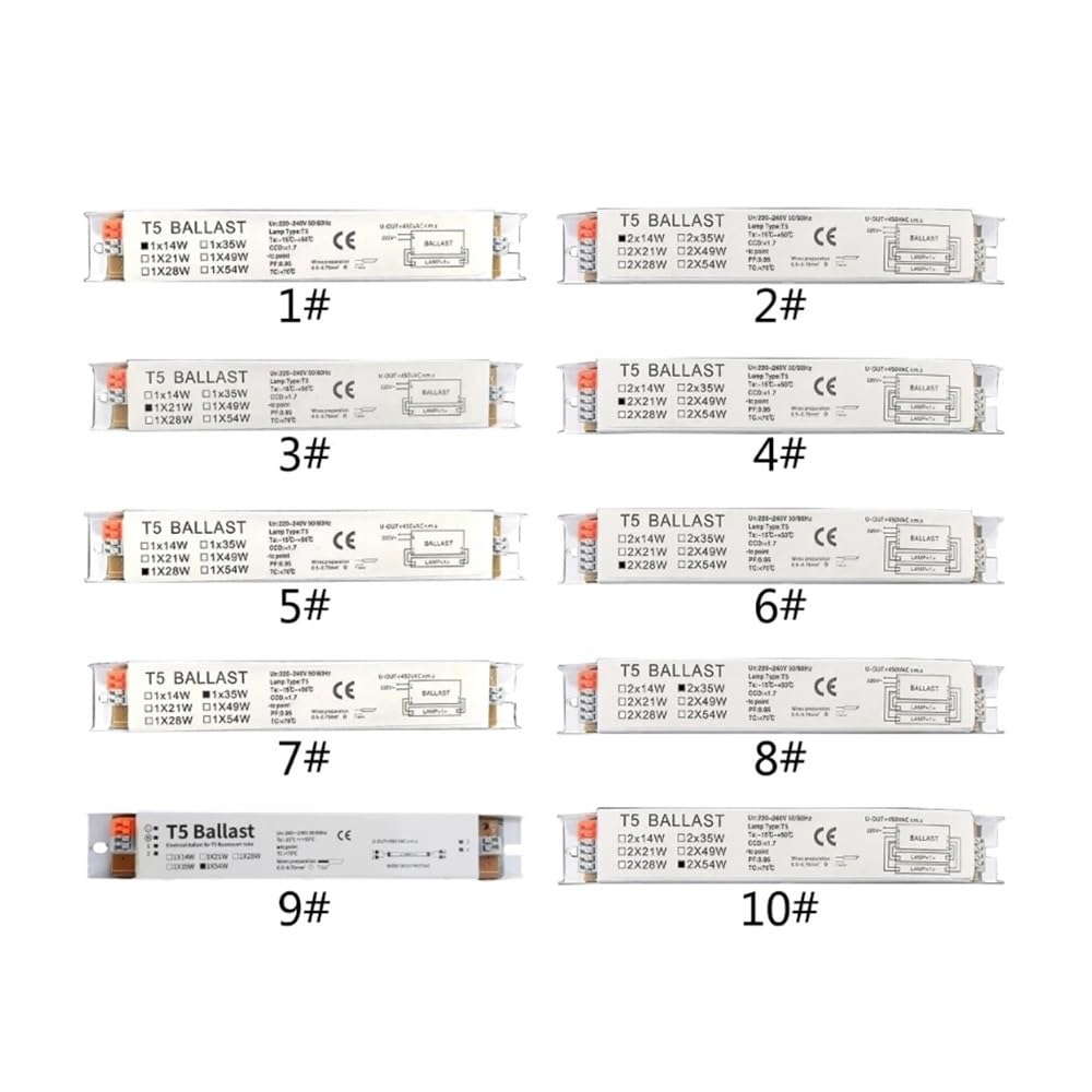 Elektroniczne stateczniki szerokonapięciowe T5 do lamp fluorescencyjnych 220-240 V, z natychmiastowym startem, wysyłki bezpośredniej (7)(4)