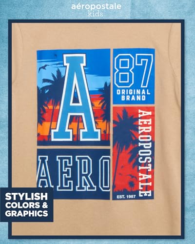 AEROPOSTALE Boys Graphic Tee - Short Sleeve Crew Neck Jersey Pullover Graphic Tees for Boys Youth Kids Tshirt (Sizes: 8-16)3