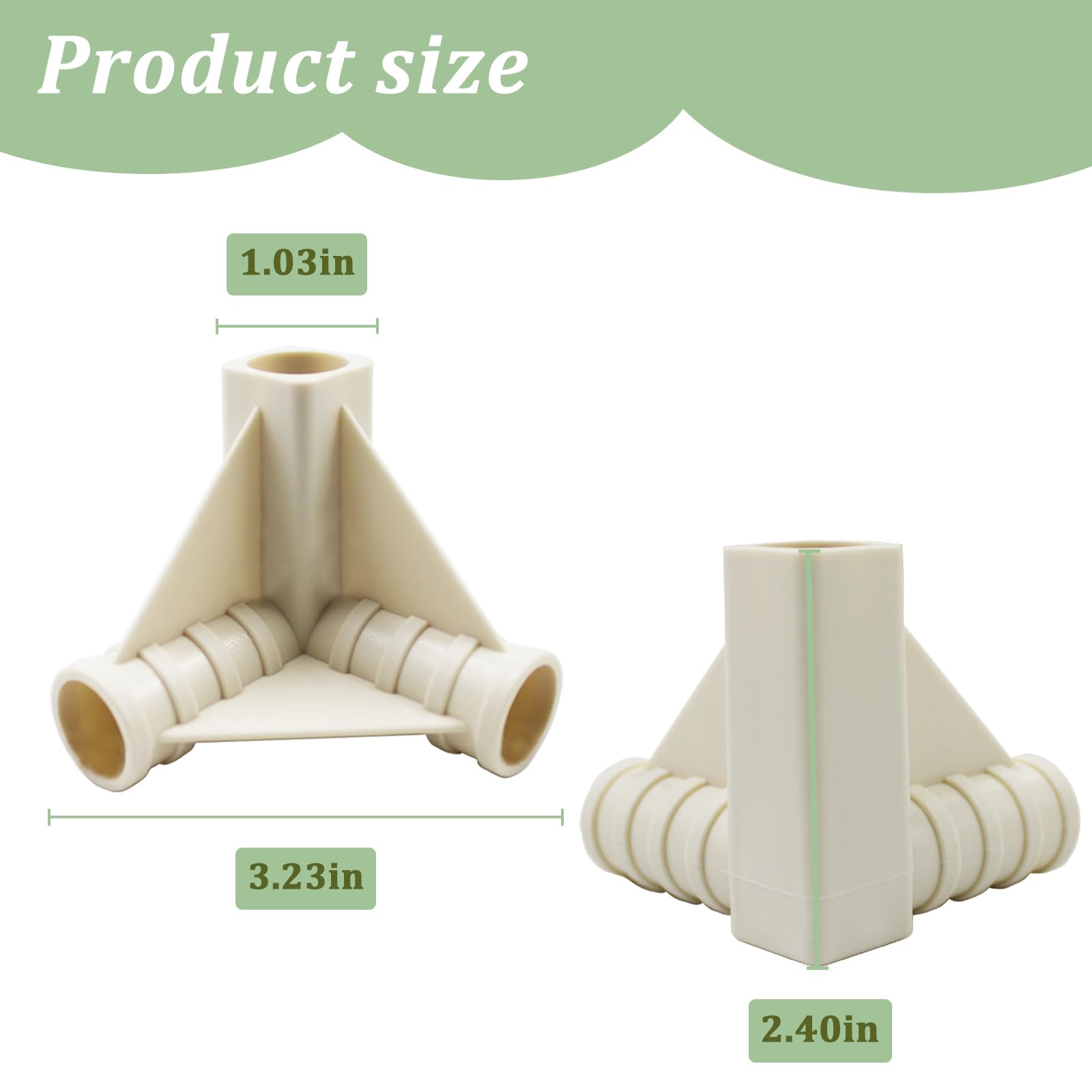 10PCS 3 Way Fitting 16mm 4 Types Stable Support Heavy Duty Greenhouse