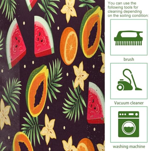 Tapete de cocina antideslizante de papaya para evitar caídas y manchas en el suelo 4