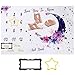 Manta Mensual De Hito Para Bebé Manta Milestone para Recién Nacidos Manta Mes para Fotos Manta Fondo Fotográfico Regalos Personalizados para Futuras Mamás Suave Gruesa Grande, 100 x 140cm