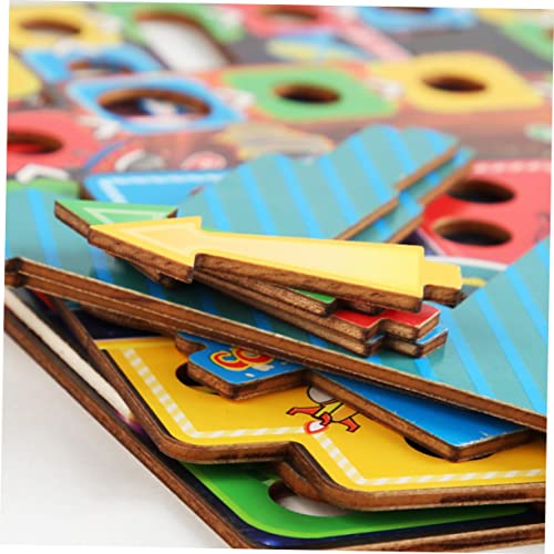 Toyvian Adult Tiys 1 Set Three-Dimensional Flying Chess Travel Educational Childrens Wooden Chinese Checkers Wooden Ludo Game Parent- Interaction Board Game Kit 3D Travel Chess #TOP7