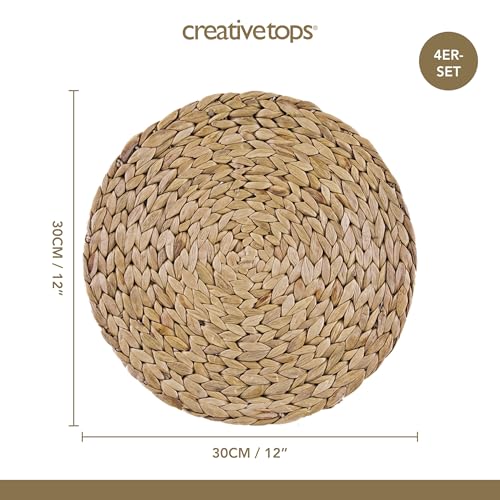 Set of 4 NATURAL Water Hyacinth WEAVE PLACEMATS Tablemats BY CREATIVE TOPS (Platzset) – Ansicht 3