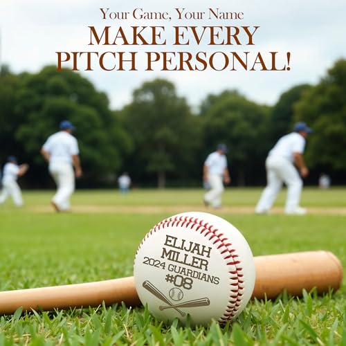 Image of Personalized Baseball Ball with Custom Name, Engraved Ball, Personalized Baseball Gifts for Team, Coach, Player, Senior, Custom Award Trophy, Engraved Gift Thank You Coach
