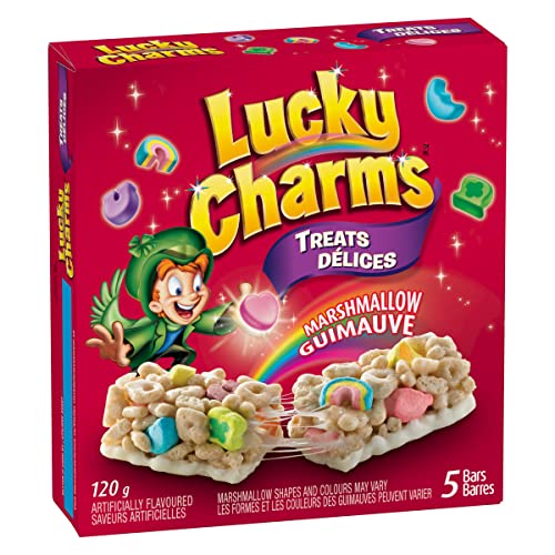 Lucky Charms Treats Bars, 5-Count, 120 Gram (Imported From Canada) #TOP5