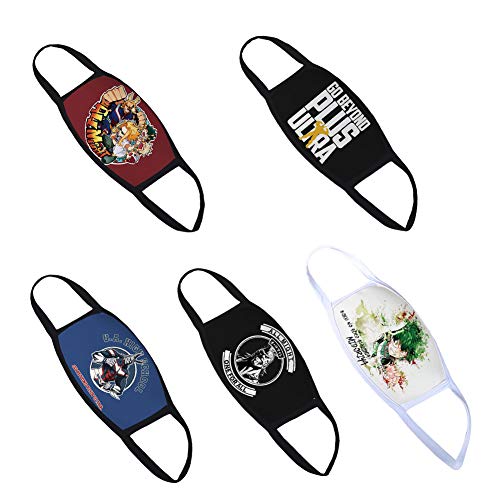 WerNerk My Hero Academia Mouth Mask Cosplay Mask, Unisex Anime Mask Anti-dust Cotton Face Mask