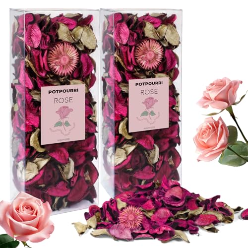 Scent-Hi Natural Rose Scented Pot Pourri with 10ml Essential Oil
