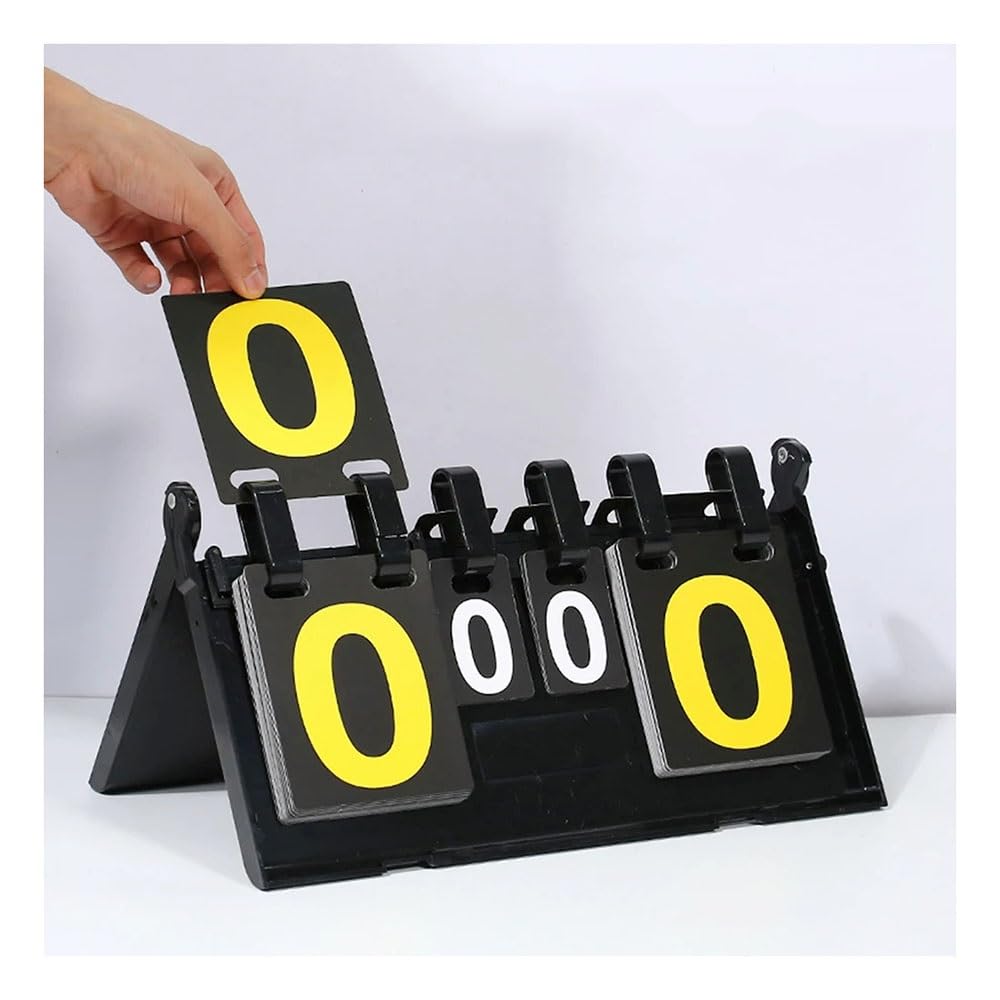 GTHTUHFD Scoreboard, 1Pc Flip Scoreboard Tabletop Score Flipper Football Flip Score Keeper For Basketball Ping Pong Triangular Base Design WaterproofZHUOm7977