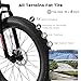 ECARPATEYE 26 Inch Fat Tires Mountain Bike, 26x4 Wide Wheels, 21-Speed Trail Beach Snow Commuter City Mountain Bike, Carbon Steel Frame Disc Brakes Grip Shifter Front Fork Bicycles (Black)