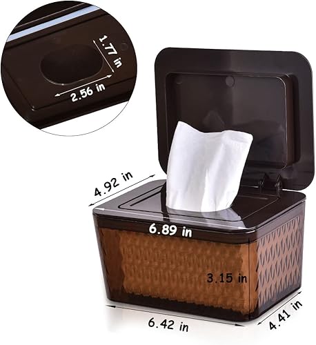 Miniatura 2 de Umtiti Dispensador de toallitas y bolsa de toallitasbolsa de pañuelosfunda de pañuelos con tapa segura de sellado de humedad, patas de goma