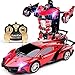 NRYB Wiederaufladbares, verformtes RC-Auto, 2,4-GHz-Transformatoren Autobots-Spielzeug mit One-Touch-Transformation Autobot-Funkgesteuertes Drift-Auto mit Sound, Beleuchtung ab 3 Jahren Kindergeburt