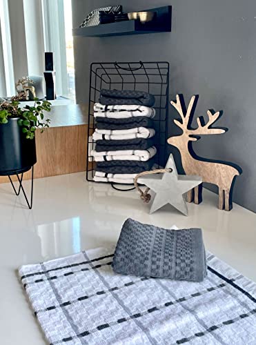 ZOLLNER 10 Strofinacci, 5 Grigi e 5 a Quadretti