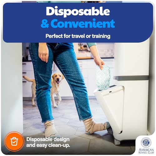 Image of American Kennel Club Male Dog Wrap, Disposable Diapers with Wetness Indicator, Small, 50 Count