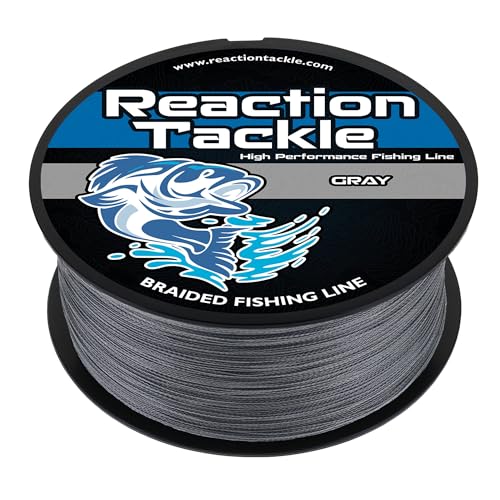 Reaction Tackle Braided Fishing Line Gray 10LB 150yd