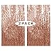 Produktbild Sunshine smile Metallic Lametta Vorhänge,2 Stück 2.5m Quaste Folie Vorhang Metallic, Lametta Vorhang dekorative,Für die Weihnachten Partyhochzeit Dekoration (Roségold)