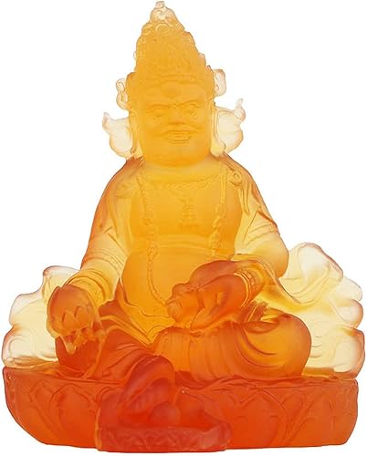 Miniatura 1 de NA 11cm Buddhist Suppliers Resin Yellow Tsanbala Tranic Nepal Efficacious God of Wealth Home Putting Decorate Statue