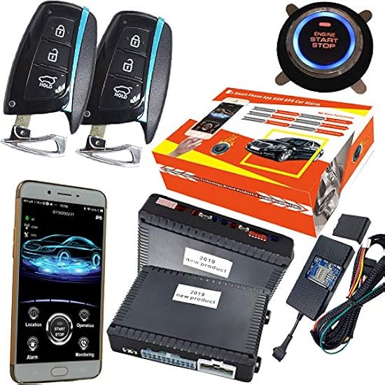 KUNFINEスマートセキュリティカーアラームパッシブキーレス