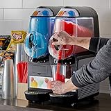 Vollrath VCBF128-37 Double 2.6 Gallon Frozen-Beverage Dispenser | Pourover Slushy Granita Machine with Auto-Fill Compatibility for Convient Store | 15-1/2"W x 19-1/2"D x 27"H, Black, 120v, 1200w, NSF